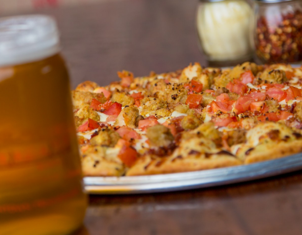 Pizza and a beer from Prince Street Pizza and Pub